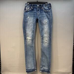 Rock Revival Jeans Women's 25 (2) Blue Andrea Easy Straight TE9568EJ205R